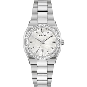 Bulova Surveyor Dames Zilveren Horloge 96R245