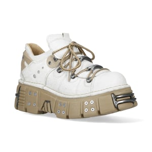 New Rock M-120N-C80 Witte Gothic Platform Enkellaarsjes