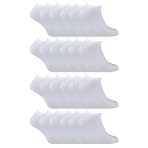 24 Pack Multipack Katoenen Trainer Sokken voor Jongens en Meisjes