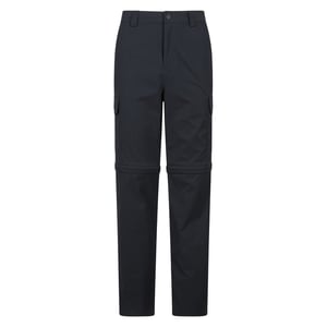 Mountain Warehouse Heren Delta Stretch Zip-Off Regular Cargo Broek (Zwart)