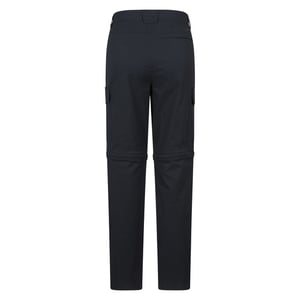 Mountain Warehouse Heren Delta Stretch Zip-Off Regular Cargo Broek (Zwart)