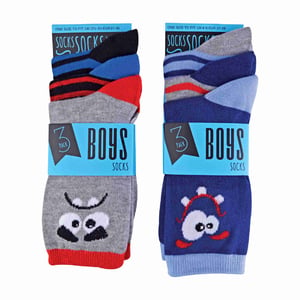 6-Pack Jongens Funky Patroon Novelty Crew Sokken