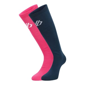 Dare 2B Uniseksokken voor volwassenen (2 stuks) (Puur Roze/Moonlight Denim)