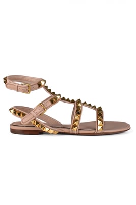 Valentino Garavani Rockstud Sandalen Roze