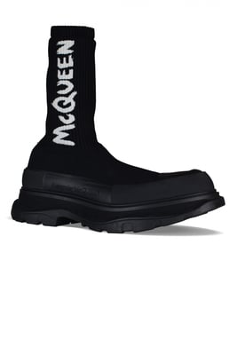 Alexander McQueen Tread Slick enkellaarzen zwart