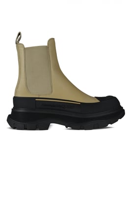 Alexander McQueen Tread Slick enkellaarzen beige