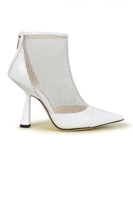 Jimmy Choo enkellaarzen Kix 100 wit