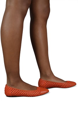Jimmy Choo WATSON ballerina's oranje
