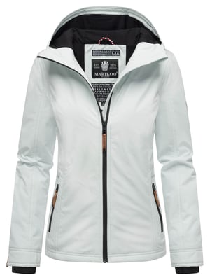 Marikoo dames overgangsjas lichtgewicht water- en windafstotend met capuchon iceblue