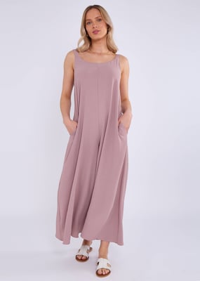 Mink Luchtstroom Jumpsuit met bandjes en wijde pijpen