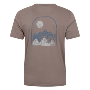 Mountain Warehouse Heren Bergtoppen T-Shirt (Donker Beige)