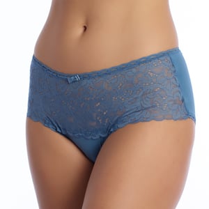P0BVU Damespanty met hoge taille en kant
