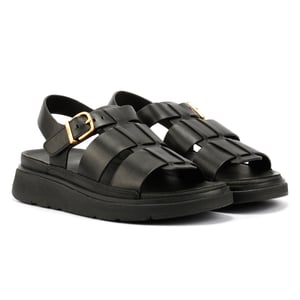 FitFlop GEN-FF Fisherman Dames Zwart Leren Sandalen