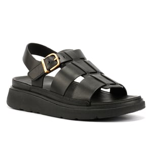 FitFlop GEN-FF Fisherman Dames Zwart Leren Sandalen