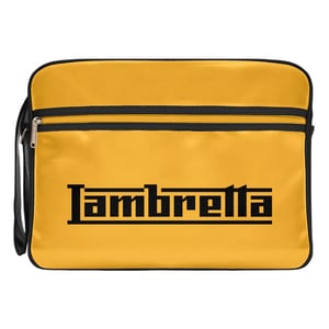 Lambretta Unisex Volwassen Logo Cabin Tas (Zwart/Mosterd)