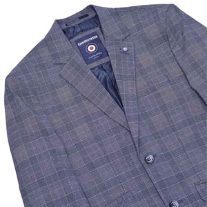 Lambretta Heren Bradley Geruite Blazer (Leisteen)