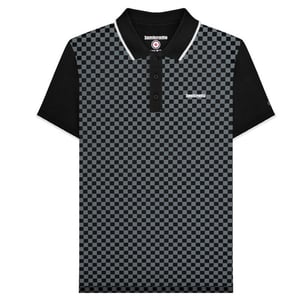 Lambretta Heren Tweekleurig Groot & Lang Poloshirt (Zwart)