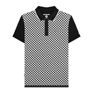 Lambretta Heren SS25 Tweekleurig Groot & Lang Poloshirt (Zwart, Wit)