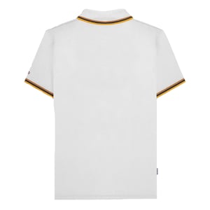 Lambretta Heren SS25 Triple Tipped Groot & Lang Poloshirt (Wit/Tabak/Navy/Goud)