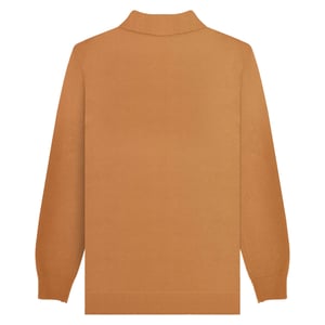Lambretta Heren AW24 Vintage poloshirt met lange mouwen (Tabak)