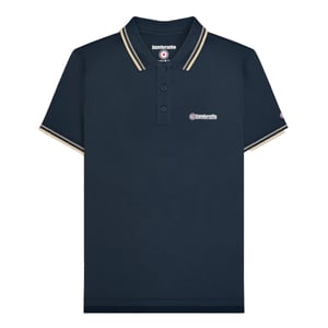 Lambretta Heren Twin Tip Groot & Lang Poloshirt (Marine/Cinder/Crème)
