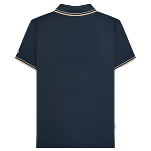 Lambretta Heren Twin Tip Groot & Lang Poloshirt (Marine/Cinder/Crème)