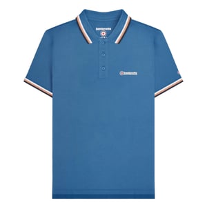 Lambretta Heren SS25 Triple Tipped Groot & Lang Poloshirt (Donkerblauw/Wit/Kurk/Navy)
