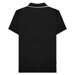Lambretta Heren Gingham All-Over Print Big & Tall Polo Shirt (Zwart)