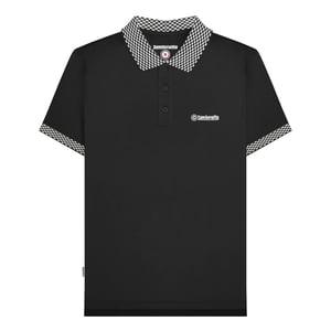 Lambretta Heren SS25 Tweekleurig Groot & Lang Poloshirt (Zwart)