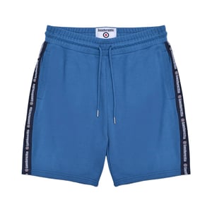 Lambretta Heren SS24 Getapete Shorts (Donkerblauw)