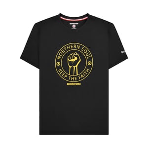 Lambretta Heren Northern Soul T-Shirt (Zwart/Goud)