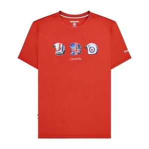 Lambretta Heren SS25 Helm T-Shirt (Rood)