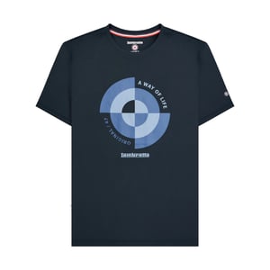 Lambretta Heren Target Kwadrant Groot & Lang T-Shirt (Marine)