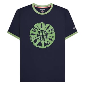 Lambretta Heren SS24 Ringer Festival T-Shirt (Marine)