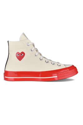 Comme des garçons Chuck Taylor hoge sneakers Nude