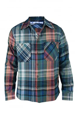 Off-White Geruit overhemd Blauw