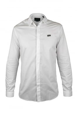 Philipp Plein Diamond Cut LS Iconisch overhemd Wit