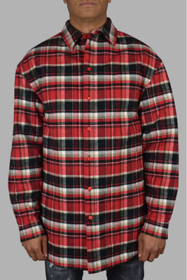 Balenciaga Geruit overhemd Rood