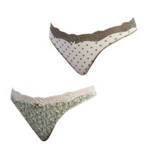 Pack-2 Coquettes Katoenen Stringletjes 1031585 voor Dames