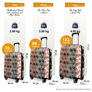 Uitbreidbare harde schaal met ombre kleurrijke 8 wielen kofferprint bagage