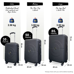 Robuuste ABS harde schaal zwarte 8 wielen bagage reiskoffer