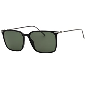 Hugo Boss groene lens dunne benen zwarte zonnebril