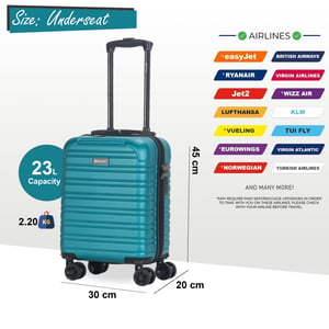 ABS Hardshell Onderstoel Koffer 45 x 30 x 20 cm Bagage Geschikt voor Wizz Air