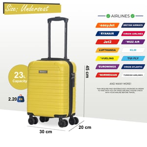 ABS Hardshell Onderstoel Koffer 45 x 30 x 20 cm Bagage Geschikt voor Wizz Air