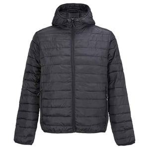 SOLS Heren Stream gewatteerde jas met capuchon (Zwart)