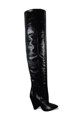 Saint Laurent Niki 105 overknee laarzen Zwart