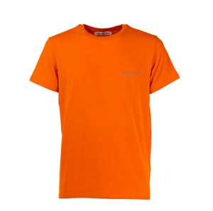 Effen heren t-shirt met korte mouwen en ronde hals met logoprint