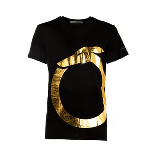 Heren T-shirt met korte mouwen en effen crewneck met print