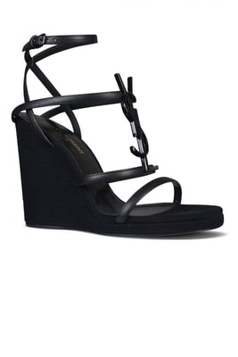 Saint Laurent Cassandra espadrilles Zwart