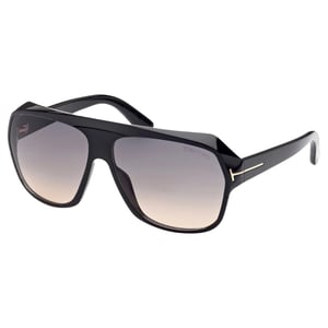 Tom Ford Hawkings-02 Gradient Smoke Lens Glanzend zwarte zonnebril